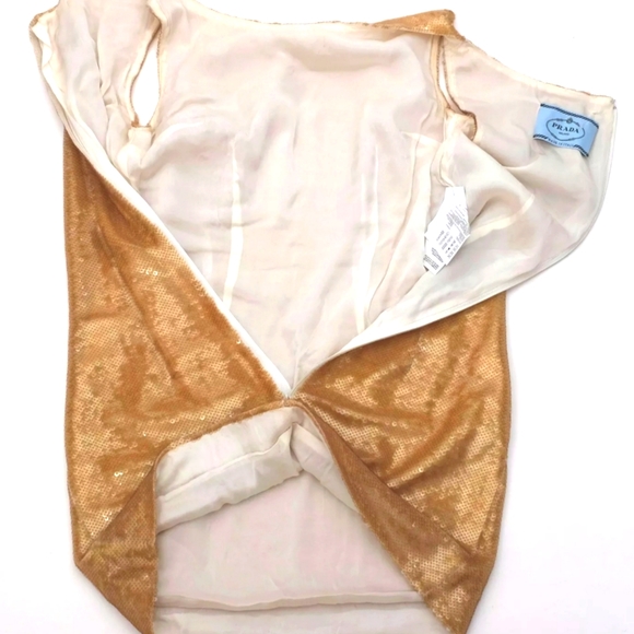 PRADA Cornflower Sequin Red Carpet Cocktail Dress - Picture 10 of 12